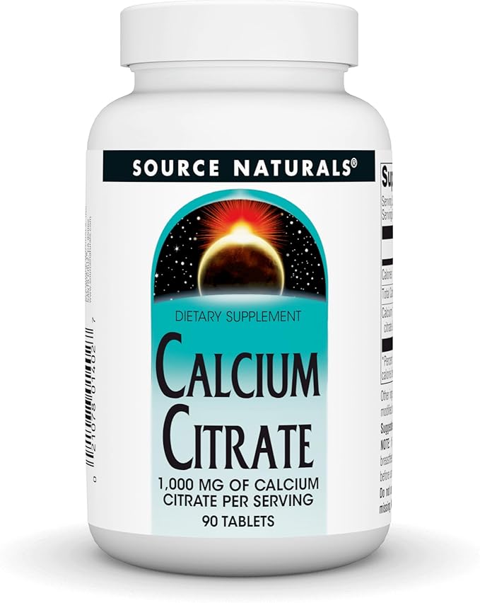 SOURCE NATURALS Calcium Citrate 1,000 mg of Calcium per Serving, 90 Count