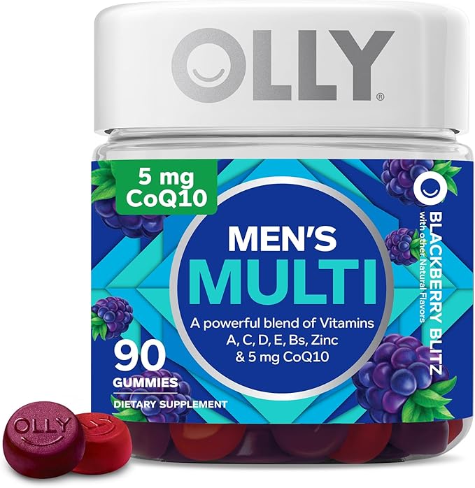 OLLY Muscle Recovery Sleep Gummies, Sleep and Sore Muscle Support, 3mg Melatonin, Tart Cherry & Men's Multivitamin Gummy, Overall Health and Immune Support, Vitamins A, C, D, E, B, Lycopene