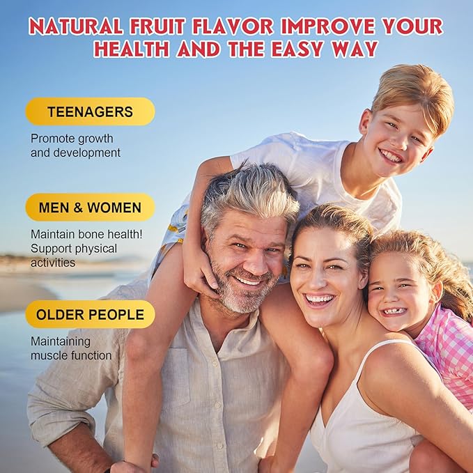 Sugar Free Calcium Citrate Gummies 1200 mg with vitamin d3, K2, Magnesium, Zinc for Bone, Muscle & Immune Support, High Absorption Calcium Supplement for Women & Men, Raspberry Flavor, 60 Chews