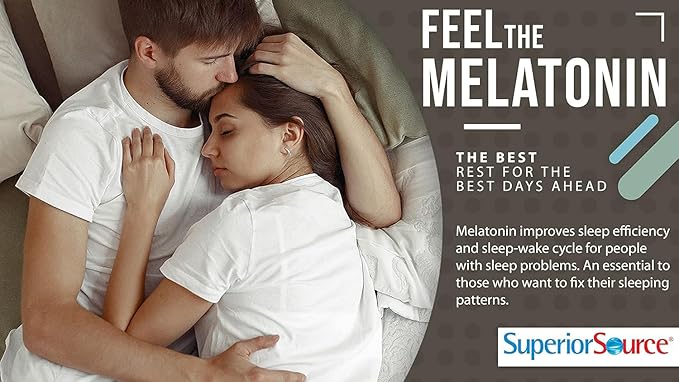 Superior Source Melatonin 10 mg - Healthy Sleep Support Supplement for Adults - Melatonin Formula with Chamomile Aids Relaxation & Restful Sleep - 100 Sublingual Dissolving Tablets