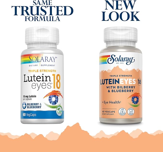 SOLARAY Triple Strength Lutein Eyes, 18 mg | Eye & Macular Health Support Supplement w/Naturally Occurring Lutein and Zeaxanthin | Non-GMO (60 CT)