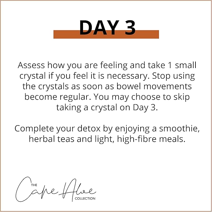 Cape Aloe Ferox Bitter Crystals | Powerful 3-Day Cleanse | Natural Laxative & Gut Health Supplement | Helps with Bloating, Gas, Constipation
