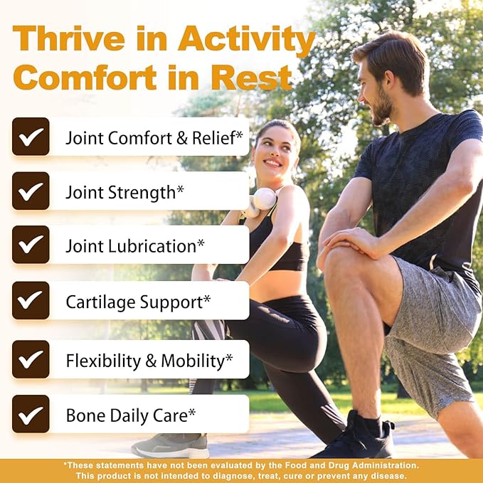 Glucosamine Chondroitin Joint Support Supplement, with MSM Turmeric Boswellia, Glucosamine Sulfate, Glucosamine Chondroitin MSM, for Joint Supports & Relief Nutritional Supplements, 120 Capsules