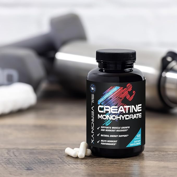 Creatine Monohydrate Capsules 3000mg – Micronized Creatine Supplement for Strength, Lean Muscle Growth, Workout Performance & Endurance Support – Athletic Recovery Support & Gluten Free – 120 Capsules