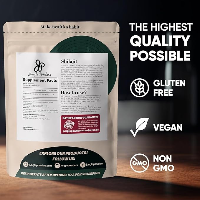 Shilajit Powder for Men 10:1 Extract 5 Ounce Bag 282 Servings Fulvic Acid Powder Extract, Immune Support Energy Supplement, Shilajit for Men Mineral Compound Raw Shilajit Extract Contains Maltodextrin