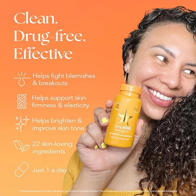 HAIRtamin SKINtamin Vegetarian Collagen Pills | Best Collagen Supplements for Women to Support Skin Firmness and Wrinkles | Skin Supplement Formulated to Help Reduce Blemishes