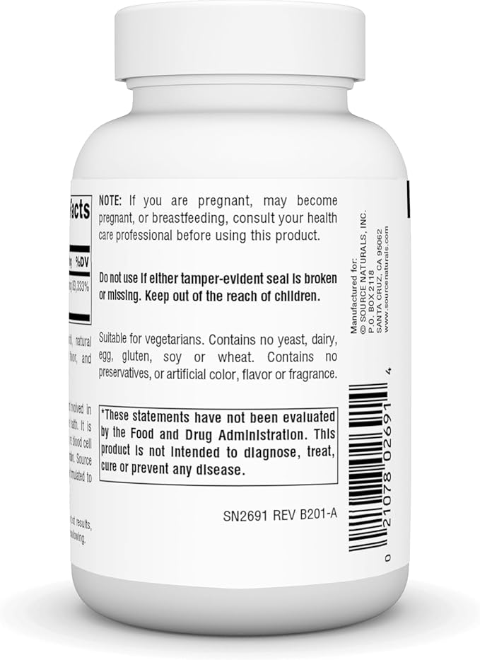 Source Naturals Vitamin B-12, Supports Energy Production, 2000 mcg - 200 Vegetarian Lozenges