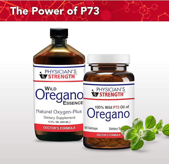 Physician's Strength Wild Oregano-Plus - 90 Capsules - Supports Healthy Immune System, Digestion & Bones and Joints - Non-GMO - 90 Servings