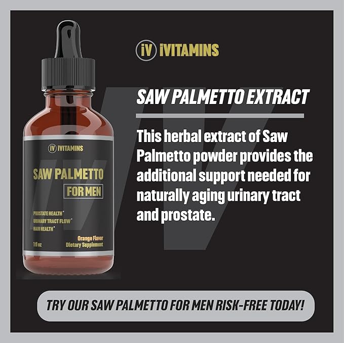 Saw Palmetto for Men | Prostate Support Supplement for Men's Health | Saw Palmetto Supplement | DHT Blocker for Men | Prostate Supplement | Prostate Supplements | Prostate Supplements for Men | 1 oz