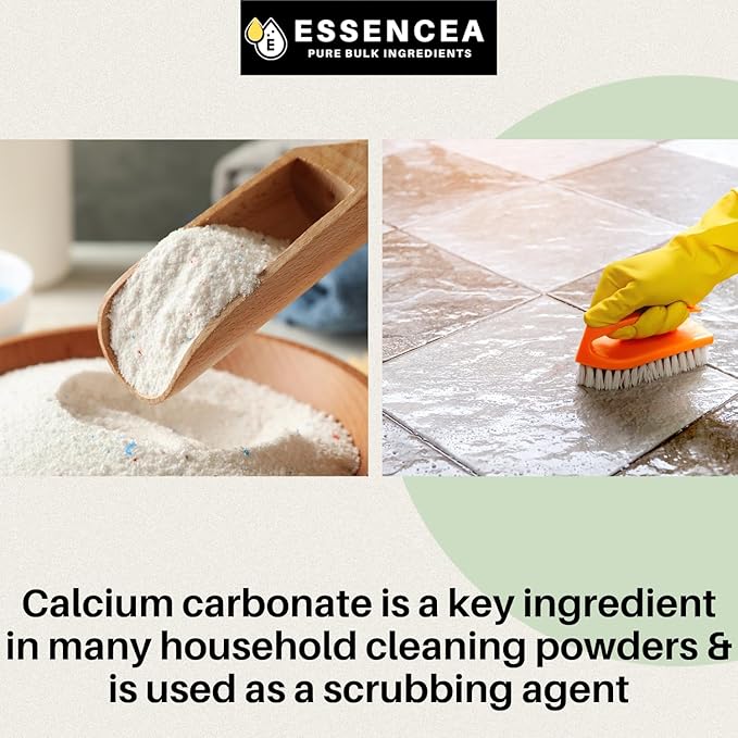 Calcium Carbonate 5lb by Essencea Pure Bulk Ingredients | Calcium Supplement | Chalk Powder | Food Preservative (80 Ounces)