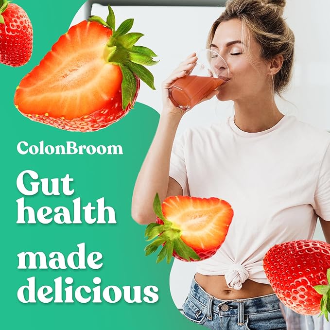 ColonBroom Psyllium Husk Powder (Strawberry, 50 Servings) + Mushroom Complex, Powerful Mushroom Blend with Cordyceps, Reishi, Shiitake, Lion’s Mane Extract for Energy, Immunity (60 Capsules)