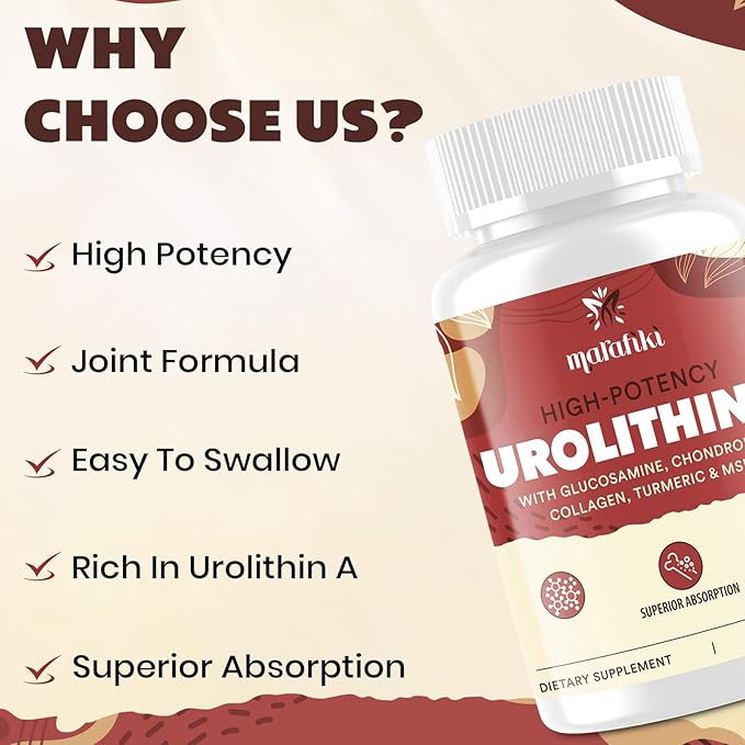 Marafiki Urolithin A Supplement, Gluten Free - 120 Capsules