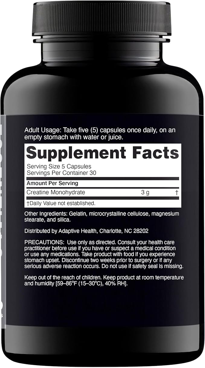 Nugenix Essentials Premium Creatine Monohydrate Pills Capsules Supplement, 3000mg, 150 Capsules