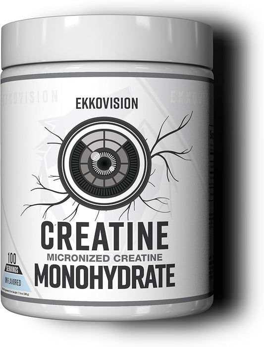 Creatine Monohydrate Powder, Micronized, Unflavored, Pre Workout & Post Workout Supplement for Men and Women, Energy Support, Easy to Mix in Shakes, Smoothies & Beverages, 100 Servings