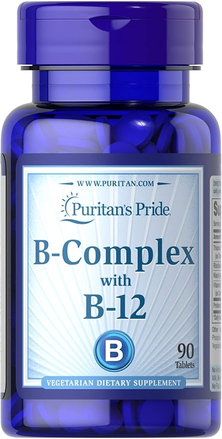 Puritan's Pride Vitamin B-Complex and Vitamin B-12-90 Tablets…