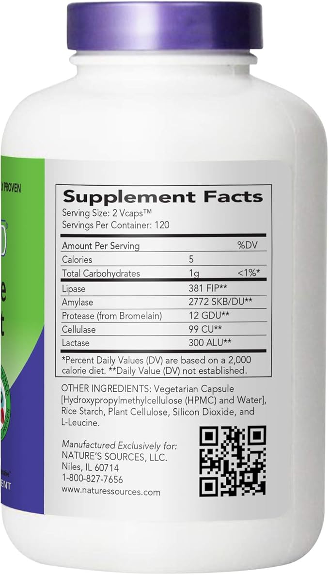AbsorbAid Digestive Enzymes 240 vCaps, Proven to Increase Vital Nutrient Absorption by up to 71%