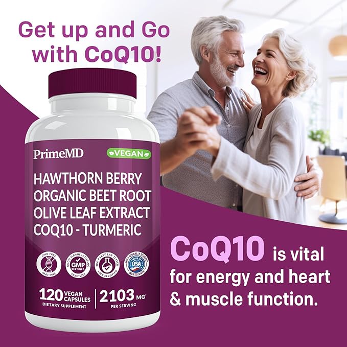 26-in-1 Nitric Oxide Supplement - Blood Pressure Supplements for Heart Health with Coq 10, Organic Beet Root Capsules with Hawthorn Berry and Garlic, 2103mg Per Serving (120 ct, 2 Pack)