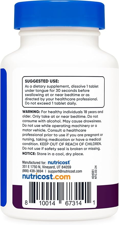 Nutricost Melatonin 5mg, 240 Fast Dissolve Tablets (Mixed Berry Flavor) - Non-GMO, Gluten Free