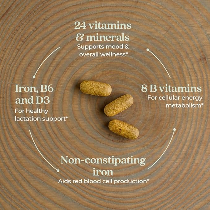 New Chapter, Postnatal Vitamins Lactation Supplement, Complete Multivitamin with Fermented Vitamin D3 + B Vitamins, Made with Organic Vegetables & Herbs, Non-GMO Ingredients, 192 Count