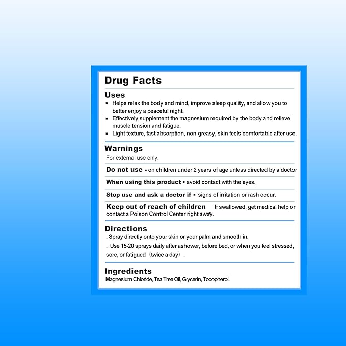 Magnesium Oil Spray, Magnesium Oil Skin & Body Extra Strength, 60Ml Pure Magnesium Chloride Oil Spray, Organic Natural Magnesium Spray, Easy to Absorb and Use