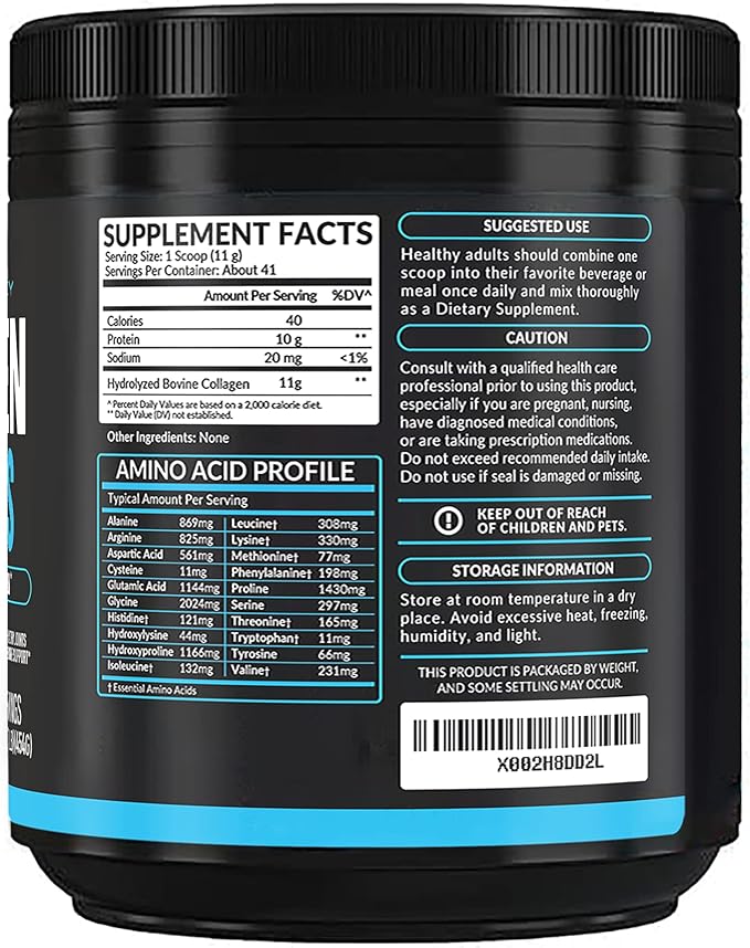 Multi Collagen Peptides Powder - Hydrolyzed Type 1 & 3 for Hair, Skin, Nails & Joints - Unflavored, Grass-Fed, Keto & Paleo Friendly for Women & Men - 41 Servings