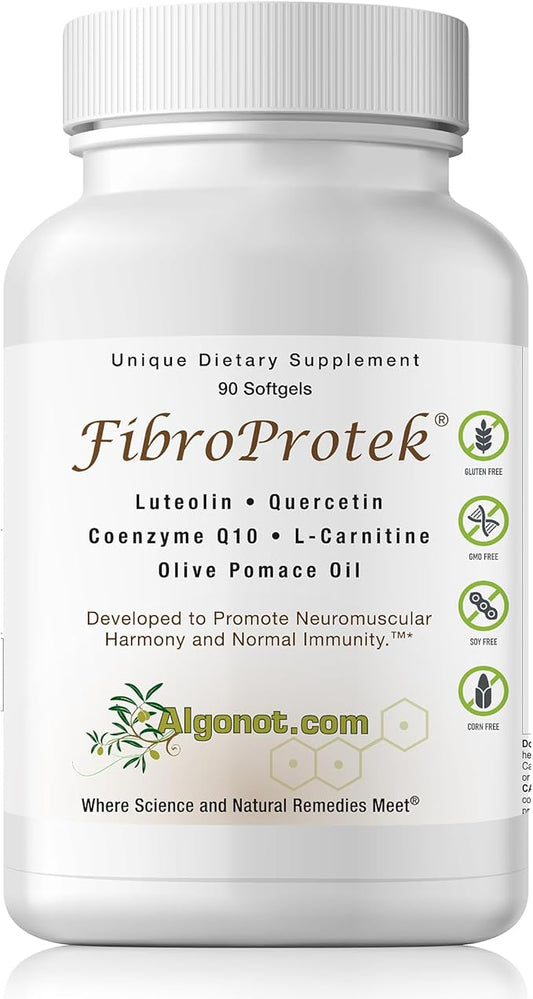 FibroProtek 1 Pack, Physician Recommended - Luteolin & Quercetin Included in an Exclusive Combination of Ingredients Including Olive Pomace Oil