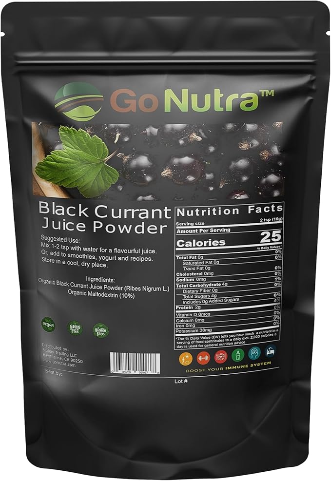 Go Nutra Black Currant Powder Ribes Nigrum 1lb Antioxident Anthocyanin Blackcurrant Berry