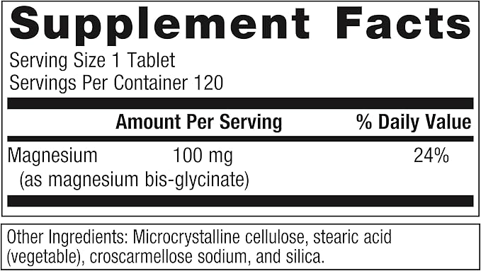 Metagenics Magnesium Glycinate - Highly Absorbable - Support for Sleep, Stress Relief, Muscle, Bone, Heart & Nerve Health - Gluten-Free - Non-GMO - Vegetarian - 120 Tablets