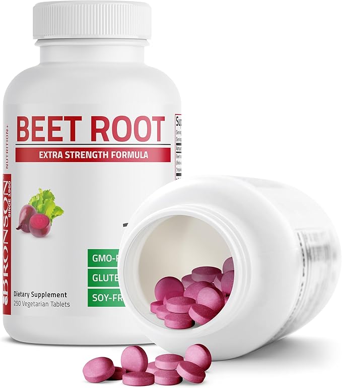 Bronson Beet Root Extra Strength, Non-GMO, 250 Vegetarian Tablets