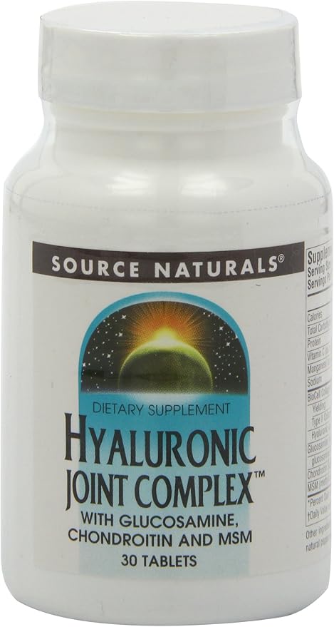 Source Naturals Hyaluronic Joint Complex with Glucosamine, Chondroitin & MSM - 30 Tablets