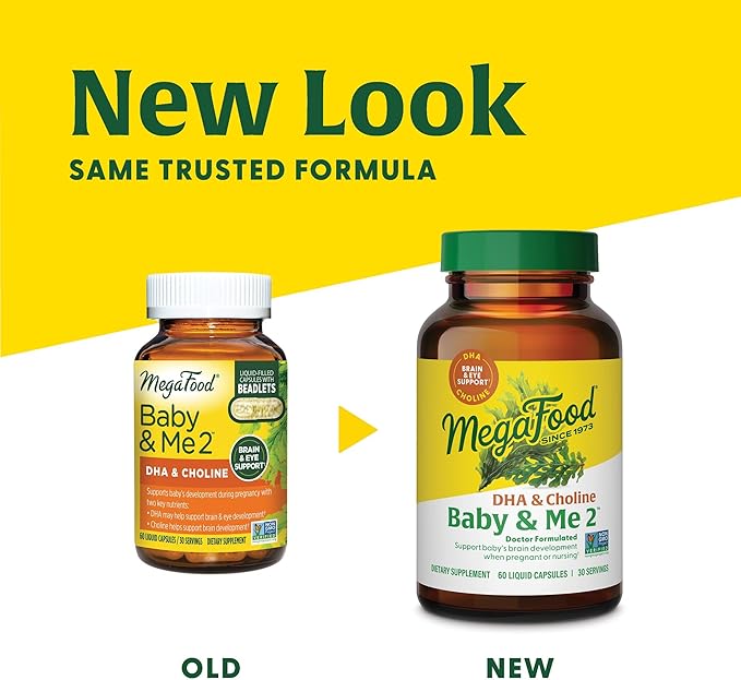 MEGAFOOD Baby & Me 2 DHA & Choline Prenatal, 60 CT