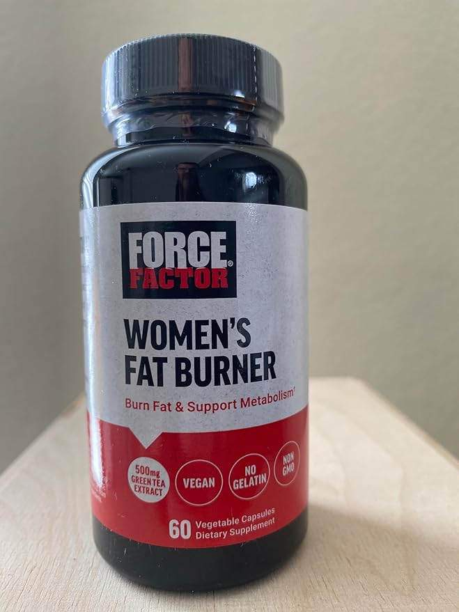 Force Factor Women’s Fat Burner, Metabolism Booster, and Weight-Loss Supplement Support, Green Tea Fat Burner Weight-Loss Pills to Help with Energy, Diet, and Exercise, Vegan, Non-GMO, 60 Capsules