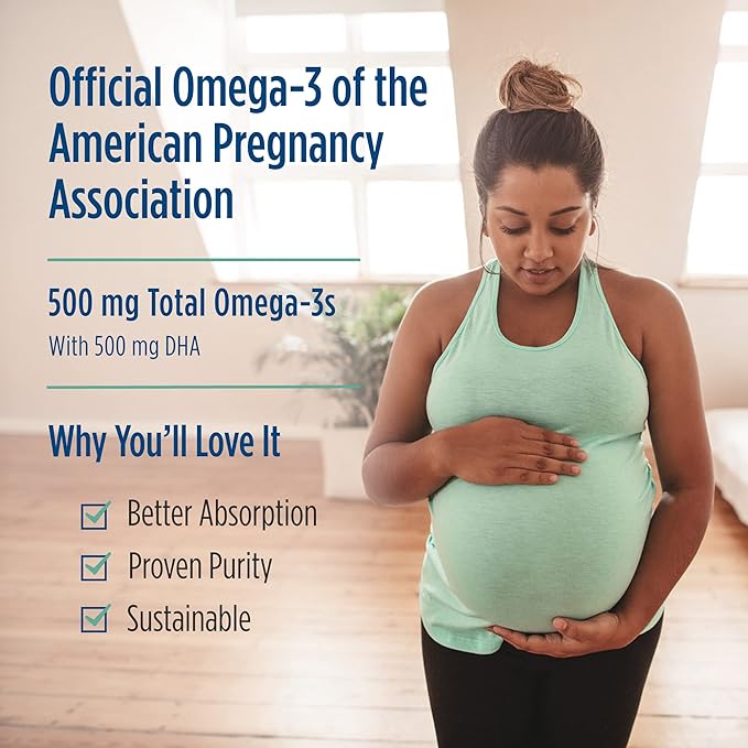 Nordic Naturals Vegan Prenatal DHA, Unflavored - 60 Soft Gels - 500 mg Plant-Based DHA - Supports Brain Development in Babies & Healthy Pregnancy - Non-GMO - 30 Servings