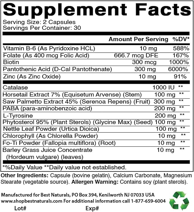 Anti Gray Hair Formula & Ashwagandha Extract 500 Mg