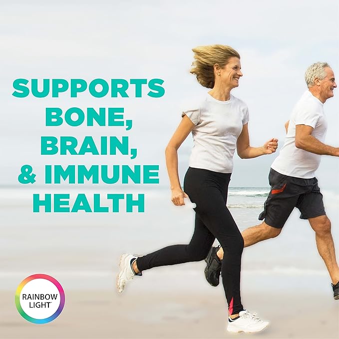 Rainbow Light Adult Multivitamin, Vitamins C & Zinc, B Complex & Choline, Calcium & Vitamin D Supports Bone Health, Energy & Immune Support, Non-GMO, Vegetarian, 90 Tablets