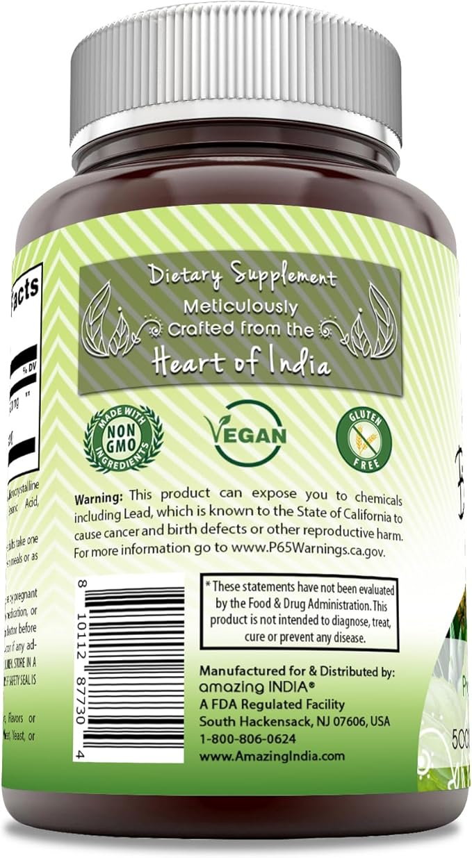 Amazing India Bromelain 500 mg 120 Tablets Supplement | Non-GMO | Gluten Free | Made in USA