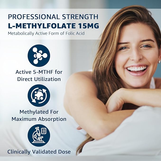 Omega 3, L-MethylFolate 15mg & Methyl B12 Gummies, 3 Pack