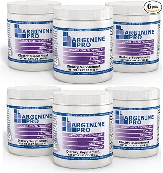 L-ARGININE PRO | 5,500mg L-Arginine Plus L-Citrulline 1,100mg Grape Powder Drink Mix Supplement for Increased Nitric Oxide Production
