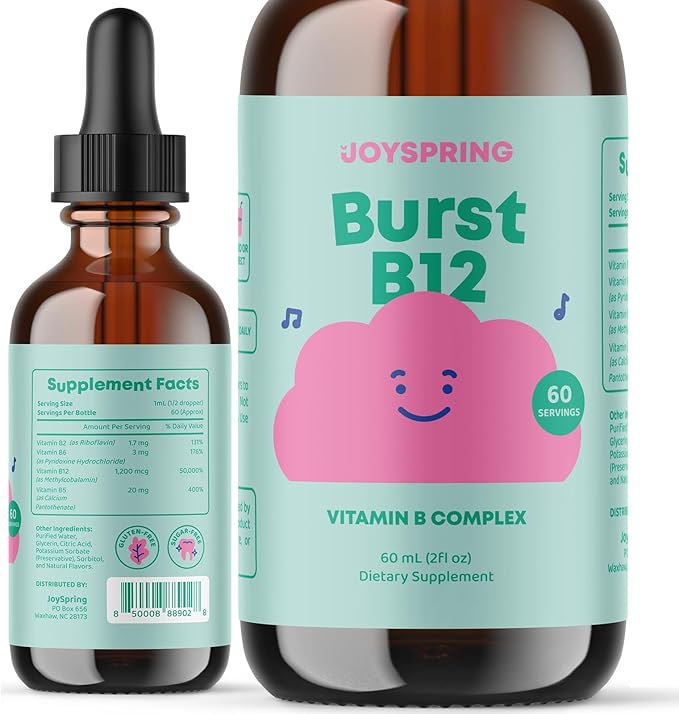 JoySpring Back to School Bundle - Sugar-Free Liquid Vitamin C & Zinc, B Complex & Vitamin C Drops | Kids Vitamins Naturally Sourced, Non-GMO, Non-Alcoholic Formula, Immunity Health Support | Vegan