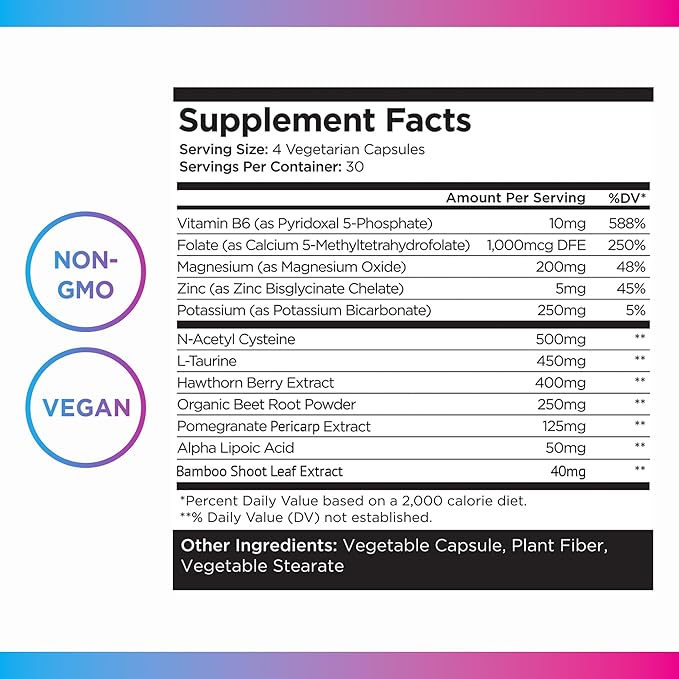 Livingood Daily Blood Pressure Support, 120 Vegetarian Capsules - Blood Pressure Supplements with Beet Root, Pomegranate, & Hawthorn Support High Blood Pressure & Heart Health - Vegan & Non-GMO