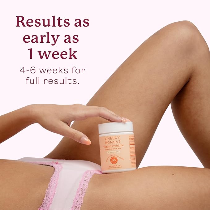 Cheeky Bonsai Vaginal Probiotic for Women pH Balance with Maximum Support 50 Billion CFU Probiotics - 8 Unique Strains for Her - Lactobacillus Blend - 60 Cap