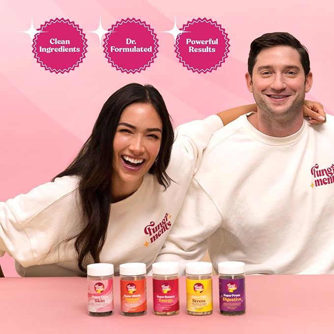 Super Cute Gummies - Mushroom Supplement for Teens - Healthy Hair, Skin, and Nails for Teenage Boys & Girls - Biotin, Chaga, Collagen Peptides, Keratin, Vitamin C, Bamboo Extract (30 Mushroom Gummies)