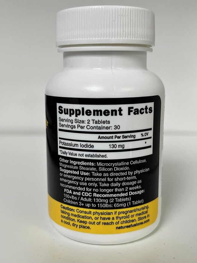 Nature's Fusions Potassium IodideTablets 130 mg - (60 Tablets)