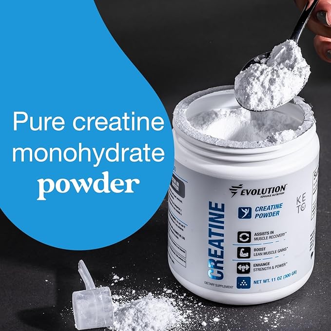 Creatine Monohydrate Powder 5000mg – Supports Muscle Recovery and Enhanced Strength Power- Helps Fasting and Training - Unflavored (60 Servings)