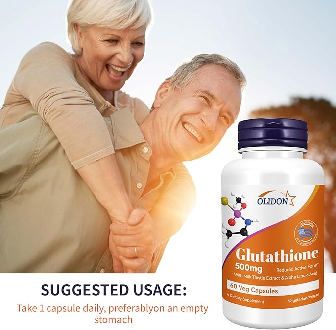 New Glutathione Supplements 500mg Per Bottle - 2 Month Supply (60 ct)