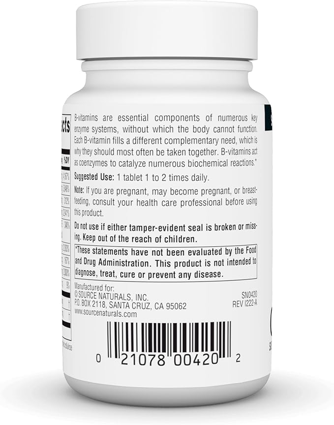 Source Naturals B-50 Complex, Supports Energy Production* - 50 Tablets