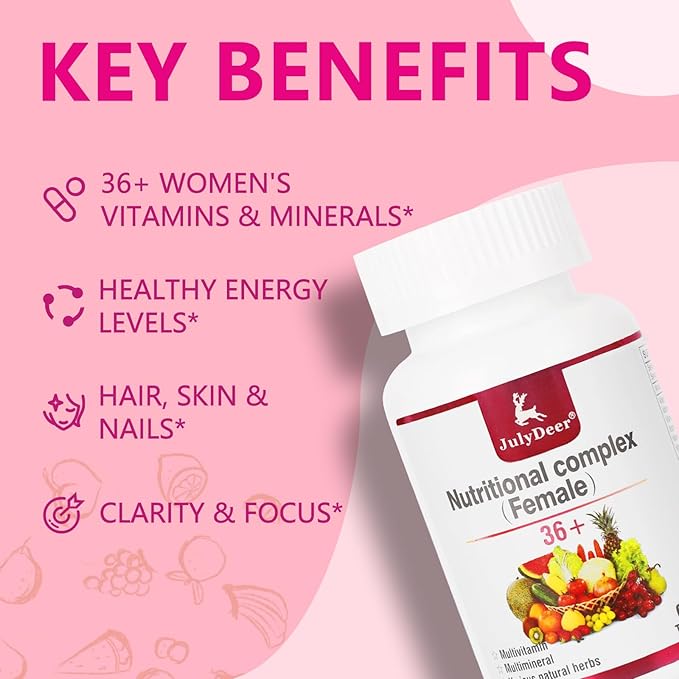 One Daily Multivitamin for Women - Complete Multimineral & Multivitamin with Vitamin A, C, D, E and B-Complex, Zinc & More Vitamins for Immunity, Energy, Hair, Skin & Nails - 60 Tablets