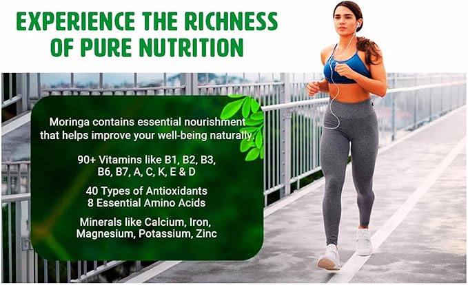 Moringa Tablets with Turmeric and Ginger, 300 Pills, 5 Month Supply, 150 Serving, 1000 Mg per Serving. One Capsule with Multiple Benefits - Supports Digestive Health(Pack of 2)