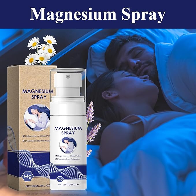 2Pcs Magnesium Oil Spray-Pure & Organic Natural Magnesium Oil Bottle,Skin & Body Natural Magnesium Oil Spray,Magnesium Oil Spray for Soothing Relief & Relaxation and Better Sleep