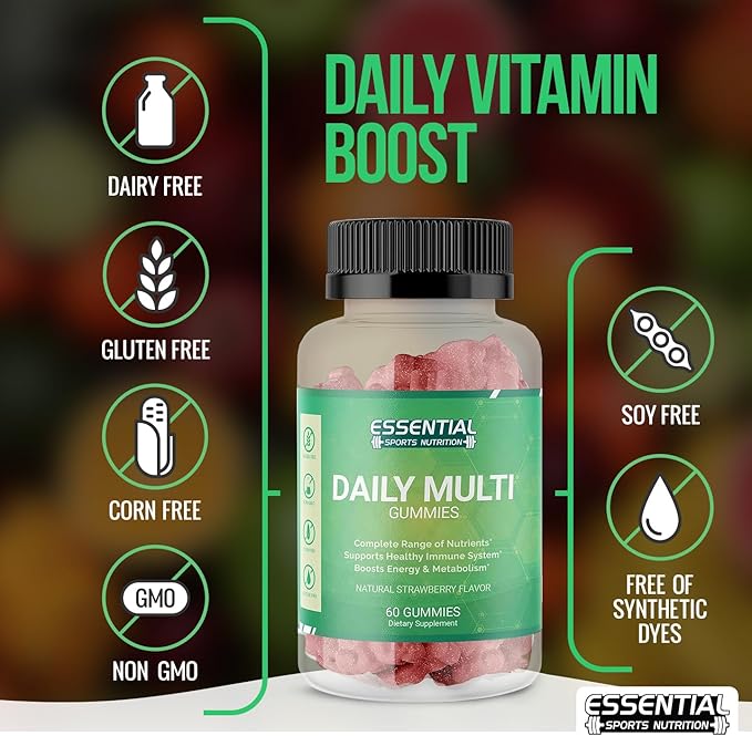 Adult Multivitamin for Men & Women | 60 Gummies | Vitamins A, C, D, E, B-6 and B-12 | 30 Day Supply
